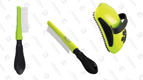 Furminator Finishing Comb, Small | $3 | AmazonFurminator Finishing Comb, Large | $2 | AmazonFurminator Curry Comb | $4 | Amazon